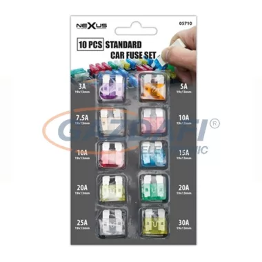 NEXUS 05710 Késes biztosíték szett, 19 x 13 mm, 10 db