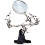 10102 Paneltartó nagyítóval és krokodilcsipeszekkel