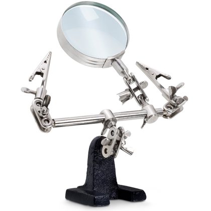 10102 Paneltartó nagyítóval és krokodilcsipeszekkel