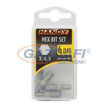 HANDY 10607 6 db-os bit készlet tárolóval