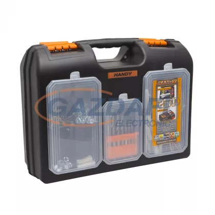   HANDY 10958 2 az 1-ben műanyag fúró + alkatrész tároló táska