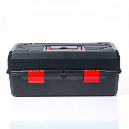   Handy 10986 Kinyitható tálcás szerszámosláda - műanyag - 250 x 495 x 230 mm