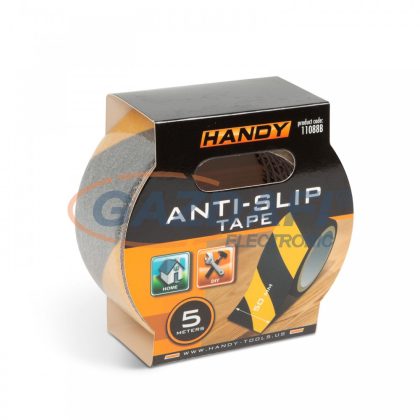   HANDY 11088B Ragasztószalag, csúszásmentes, 5 m x 50 mm, sárga / fekete