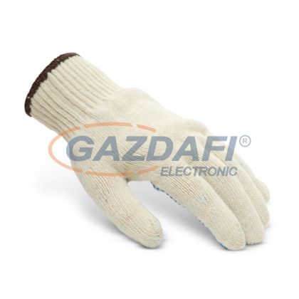   HANDY 11133XL12 Csúszásmentes pamut kesztyű, PVC pöttyözött, XL méret