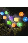 Garden of Eden 11227B Szolár lampion fényfüzér, 10 db színes lampion, hidegfehér LED