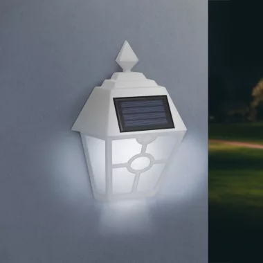 Garden of Eden 11244B LED-es szolár fali lámpa, fehér, hidegfehér
