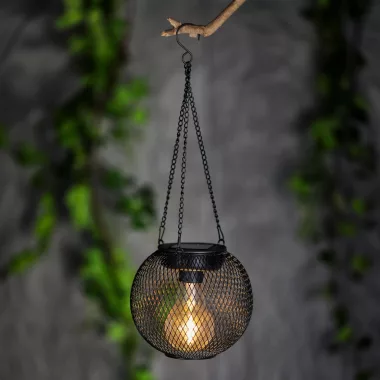 GARDEN OF EDEN 11256 LED-es szolár lámpa - felakasztható - 14,5 x 13,5 cm