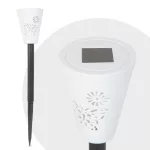   11261 LED-es szolár lámpa, hidegfehér / RGB, fehér színben, műanyag