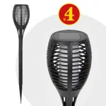   11262B Leszúrható lángokat imitáló LED szolár lámpa szett, 4 db / szett