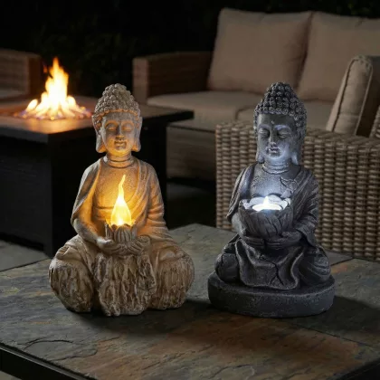   GARDEN OF EDEN 11269 Szolár Buddha - 1 LED - 12,5 x 8,5 x 19 cm - 2 féle