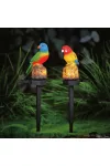 GARDEN OF EDEN 11426H Leszúrható szolár dekoráció - papagáj - 1 melegfehér LED - 8 x 60 x 41 cm
