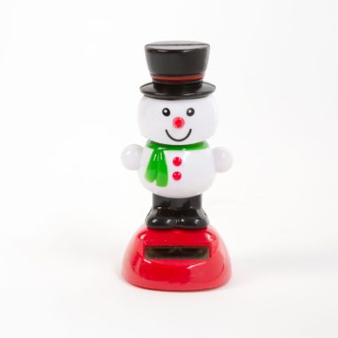 Family Christmas 11459V Szolár dekoráció - hóember sapkában - 10 cm