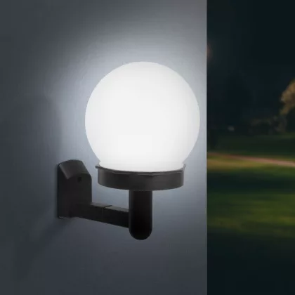   Garden of Eden 11710 LED-es szolár fali lámpa, hidegfehér, fekete