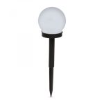   11711 Leszúrható LED-es szolár lámpa, gömb alakú, hidegfehér, Ø10 cm