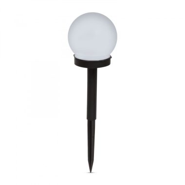 11711 Leszúrható LED-es szolár lámpa, gömb alakú, hidegfehér, Ø10 cm