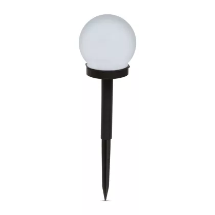   11711 Leszúrható LED-es szolár lámpa, gömb alakú, hidegfehér, Ø10 cm