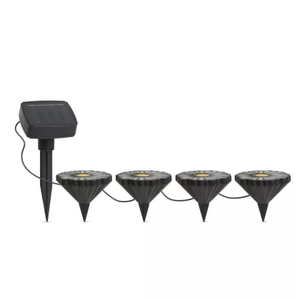G-11732 Leszúrható LED szolár, virágok, színes, fekete