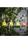 GARDEN OF EDEN 11737 Felakasztható szolár virág - 4 féle - 3 melegfehér LED - 17,5 x 9,5 cm
