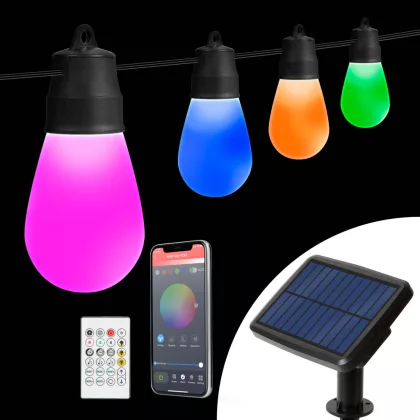 GARDEN OF EDEN 11746 Smart szolár fényfüzér - 15 db RGBIC LED - 6,5 m - bluetooth GARDEN OF EDEN 11746 Smart szolár fényfüzér - 15 db RGBIC LED - 6,5 m - bluetooth