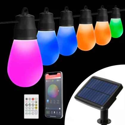 GARDEN OF EDEN 11747 Smart szolár fényfüzér - 30 db RGBIC LED - 13 m - bluetooth GARDEN OF EDEN 11747 Smart szolár fényfüzér - 30 db RGBIC LED - 13 m - bluetooth
