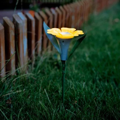 GARDEN OF EDEN 11754 Leszúrható szolár virág - 3 szín - 30 x 10 cm - fehér LED GARDEN OF EDEN 11754 Leszúrható szolár virág - 3 szín - 30 x 10 cm - fehér LED