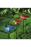 GARDEN OF EDEN 11772 Szolár lámpa - leszúrható / függeszthető - pillangó - többféle - 12 x 6 x 21,5 cm - 4 LED