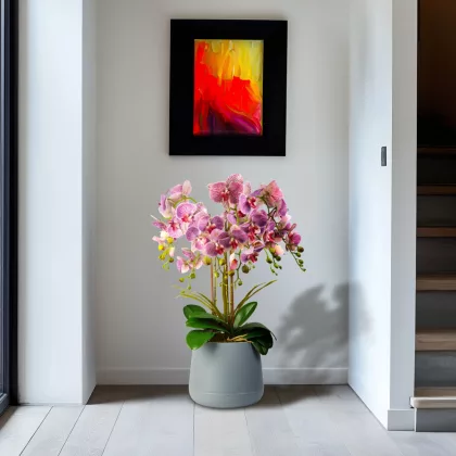   GLOBIZ 11899A Műnövény dekoráció - orchidea - lila - 83 cm