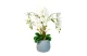 GLOBIZ 11899B Műnövény dekoráció - orchidea - fehér - 83 cm