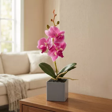GLOBIZ 11914 Műnövény dekoráció - orchidea - 3 féle - 29,5 cm GLOBIZ 11914 Műnövény dekoráció - orchidea - 3 féle - 29,5 cm