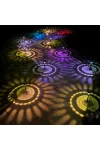 GARDEN OF EDEN 13015 Leszúrható szolár lámpa - 1 + 1 melegfehér / RGB SMD LED - fekete - 53 x 11,4 cm