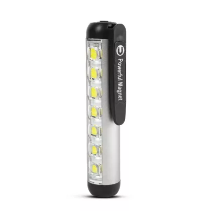 18580A LED-es zseblámpa - munkalámpa móddal - 400 mAh akkumulátor - XPE + 7 x SMD LED - 500 lm - IP55 - ezüst 18580A LED-es zseblámpa - munkalámpa móddal - 400 mAh akkumulátor - XPE + 7 x SMD LED - 500 lm - IP55 - ezüst