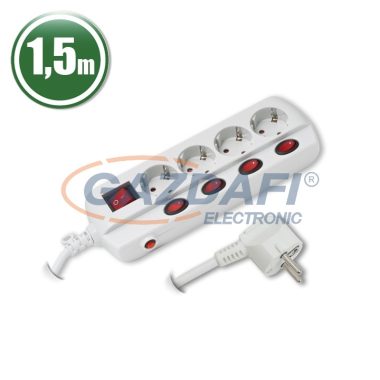 DELIGHT 20247 4-es elosztó túláram védelemmel