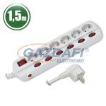 DELIGHT 20248 6-os elosztó túláram védelemmel