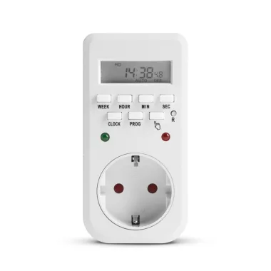20298B Digitális kapcsolóóra - visszajelző LED-del - 250V 16A - max 3680W