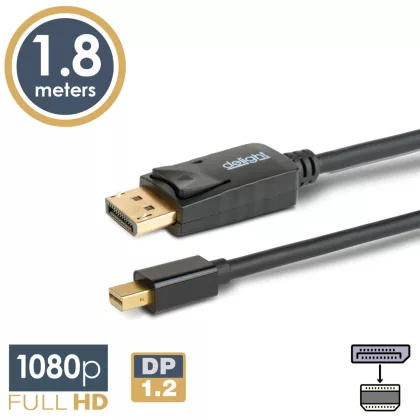   DELIGHT 20336A DisplayPort - Mini Displayport kábel - 1.2 - 1080P - 1,8 m