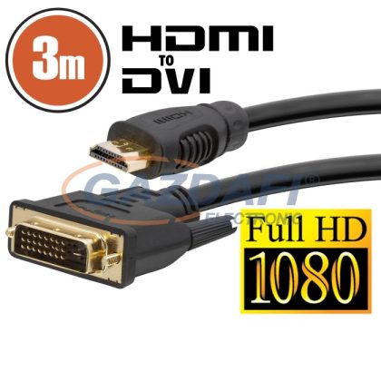 20381 DVI-D / HDMI kábel · 3 m