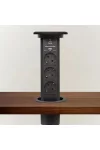 20450B motoros rejtett elosztó 3-as + 2 USB, fekete, , 230V AC (50 Hz), 16 A, 3 x 1,5 mm² C19 20450B motoros rejtett elosztó 3-as + 2 USB, fekete, , 230V AC (50 Hz), 16 A, 3 x 1,5 mm² C19