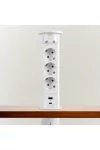 DELIGHT 20451W Motoros rejtett elosztó 3-as + 2 USB, fehér, 230V AC (50 Hz), 16 A, 3 x 1,5 DELIGHT 20451W Motoros rejtett elosztó 3-as + 2 USB, fehér, 230V AC (50 Hz), 16 A, 3 x 1,5