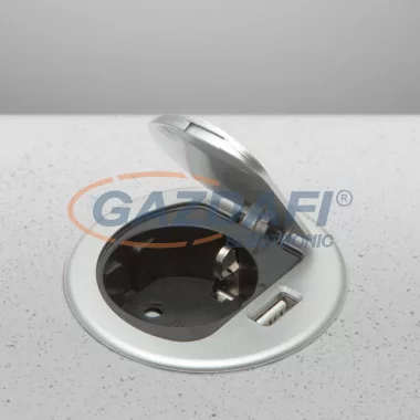 Rejtett - beépíthető konnektor + USB