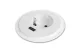 Delight 20461WH Rejtett - beépíthető konnektor + USB - Fehér