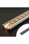 PHENOM 41025M1-BK LED aluminium profil takaró búra - fekete - 1000 mm (41025A1-hez)