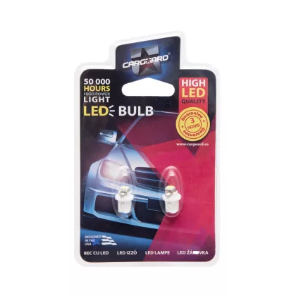 CARGUARD 50969 LED izzó, B8, 5d, 0,25W 18Lm 6000K, 2 db