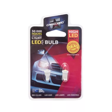 CARGUARD 50970 LED izzó, T10, 0,25W 18Lm 6000K, 2 db