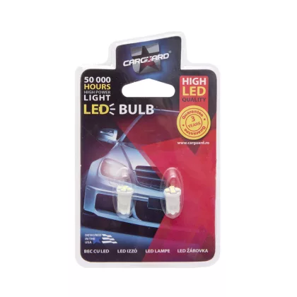 CARGUARD 50972 LED izzó, T10, 0,5W 35Lm 6000K, 2 db