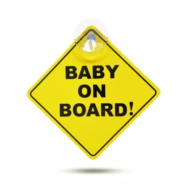 MNC 54938 Tapadókorongos "Baby on Board" tábla - 12,7 x 12,7 cm MNC 54938 Tapadókorongos "Baby on Board" tábla - 12,7 x 12,7 cm
