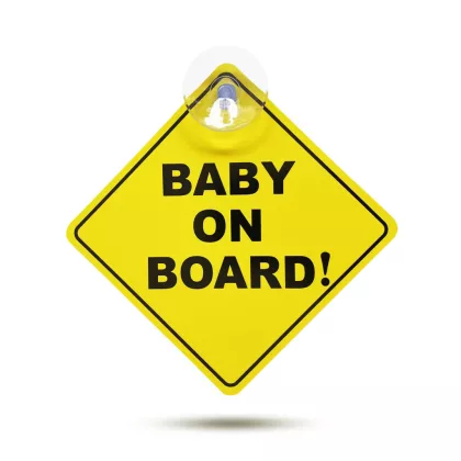 MNC 54938 Tapadókorongos "Baby on Board" tábla - 12,7 x 12,7 cm MNC 54938 Tapadókorongos "Baby on Board" tábla - 12,7 x 12,7 cm