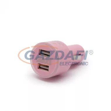 DELIGHT 55028PK Autós szivargyújtó adapter 2 USB aljzattal