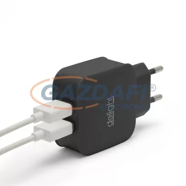 DELIGHT 55045-2BK USB Hálózati adapter