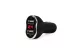 MNC 55055BK Szivargyújtó adapter - 2 x USB - 2,4 A - fekete, feszültségmérővel és árammérővel