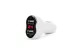 MNC 55055WH Szivargyújtó adapter - 2 x USB - 2,4 A - fehér, feszültségmérővel és árammérőv